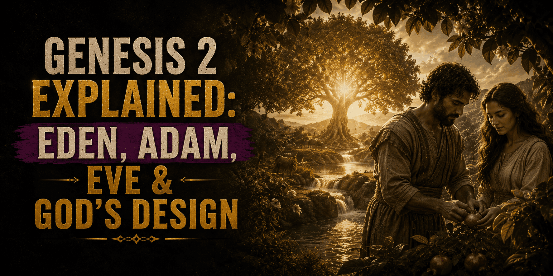 Genesis 2 Explained: Eden, Adam, Eve & God's Design banner
